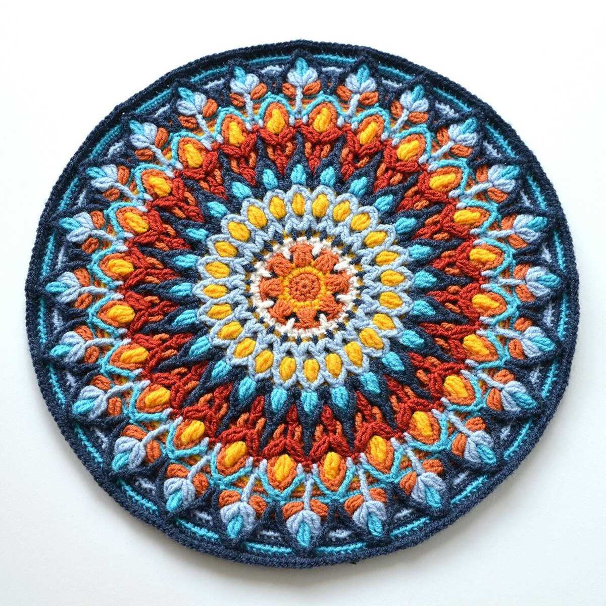 Knitted mandala patterns