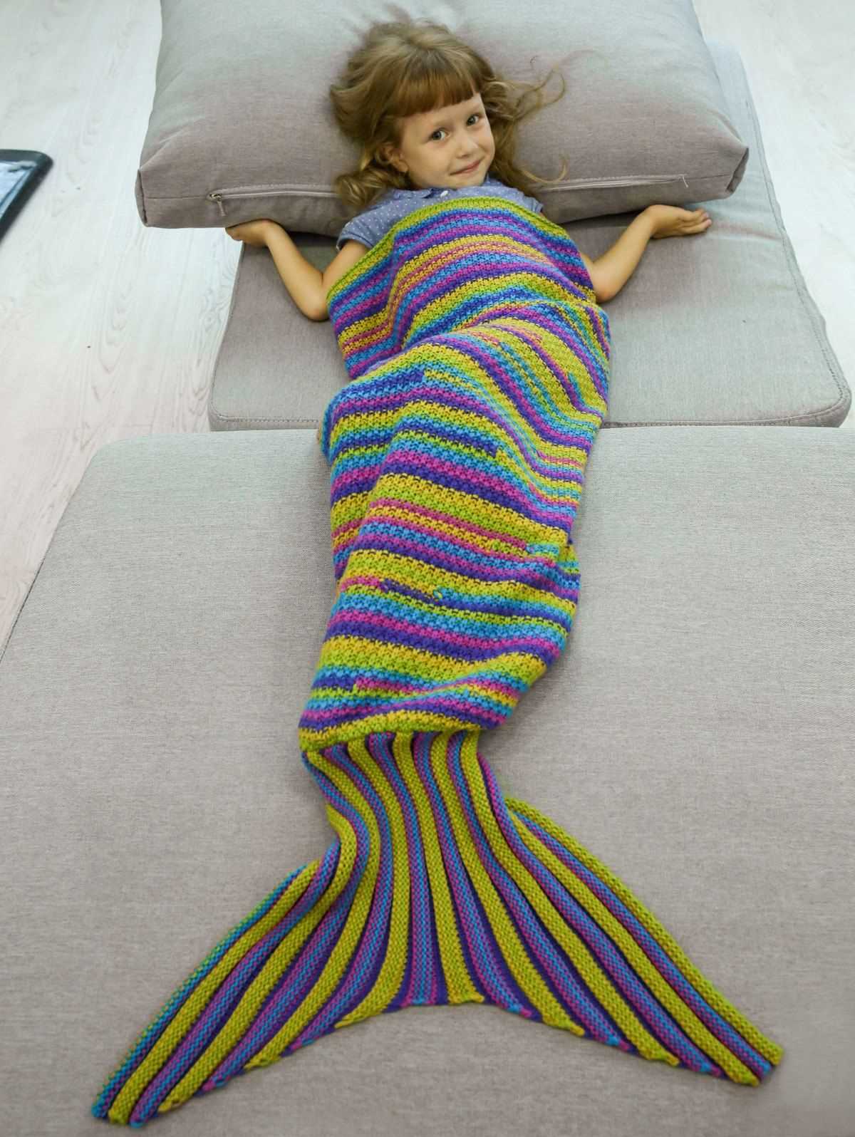 Knitted mermaid blanket pattern