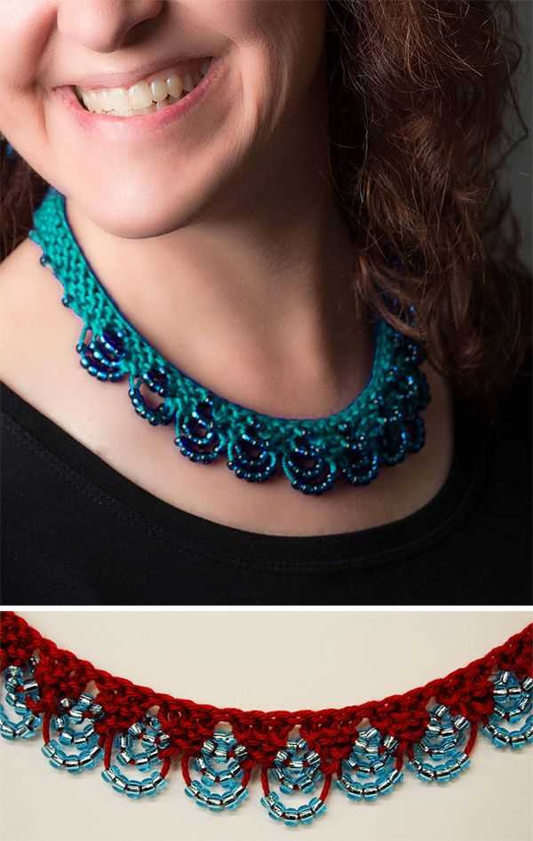 Knitted necklace pattern