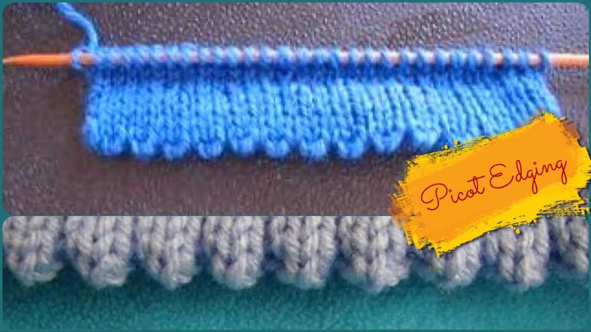 Knitted picot edge pattern