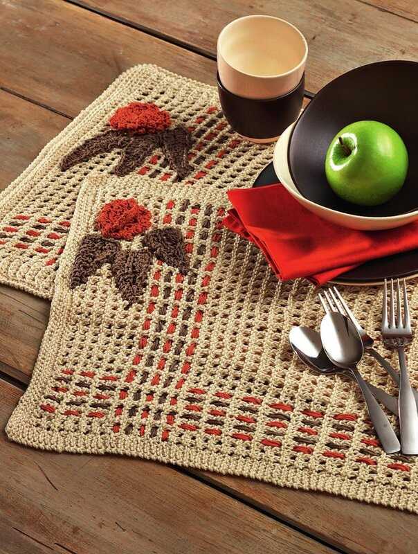 Knitted placemat pattern