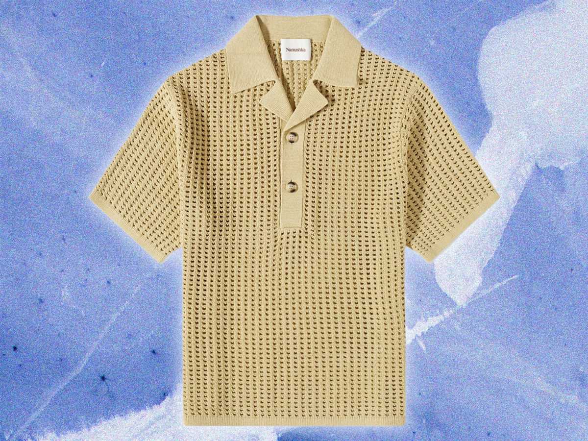 Knitted polo shirt pattern