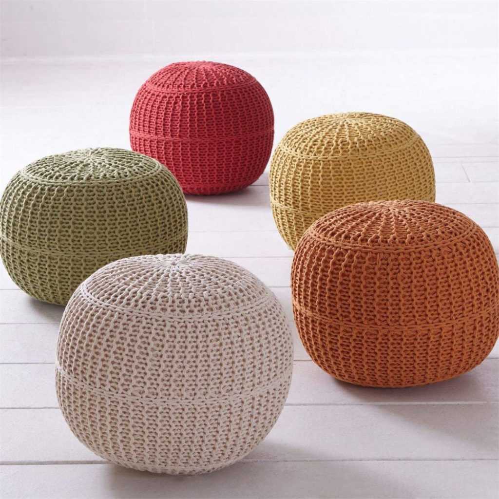 Knitted pouf pattern free