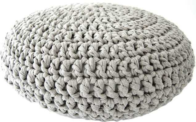 Knitted pouf pattern