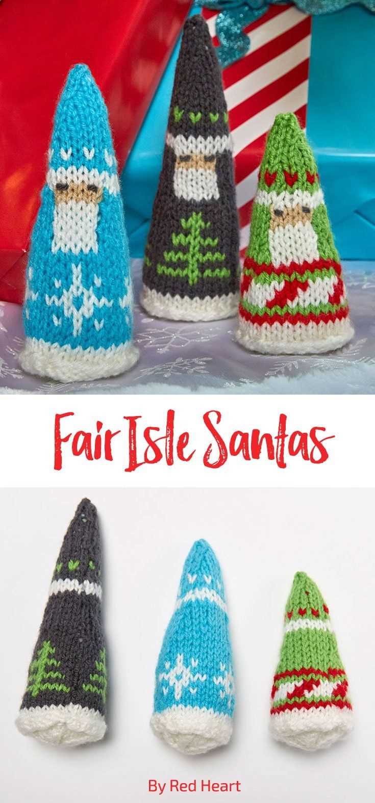 Knitted santa gnomes pattern