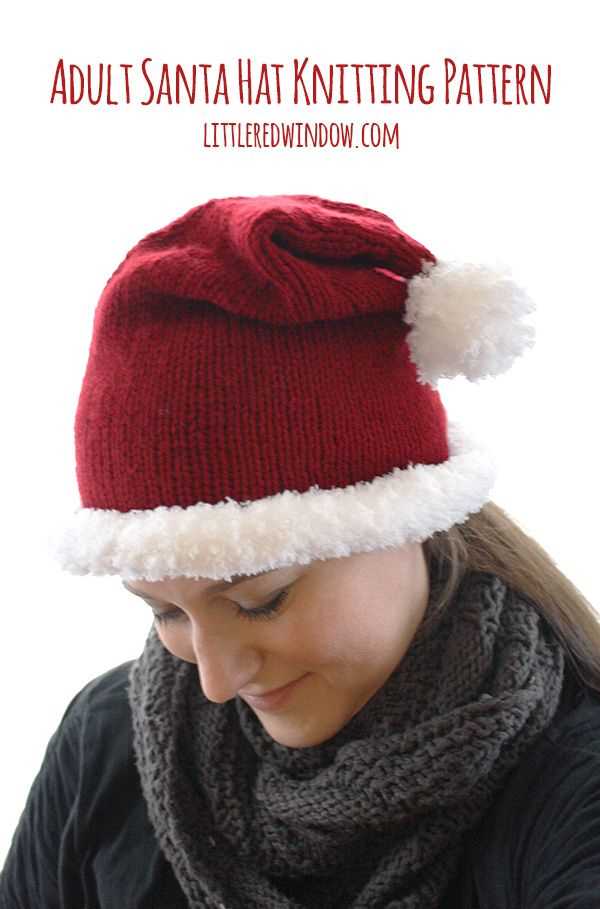 Knitted santa hat pattern