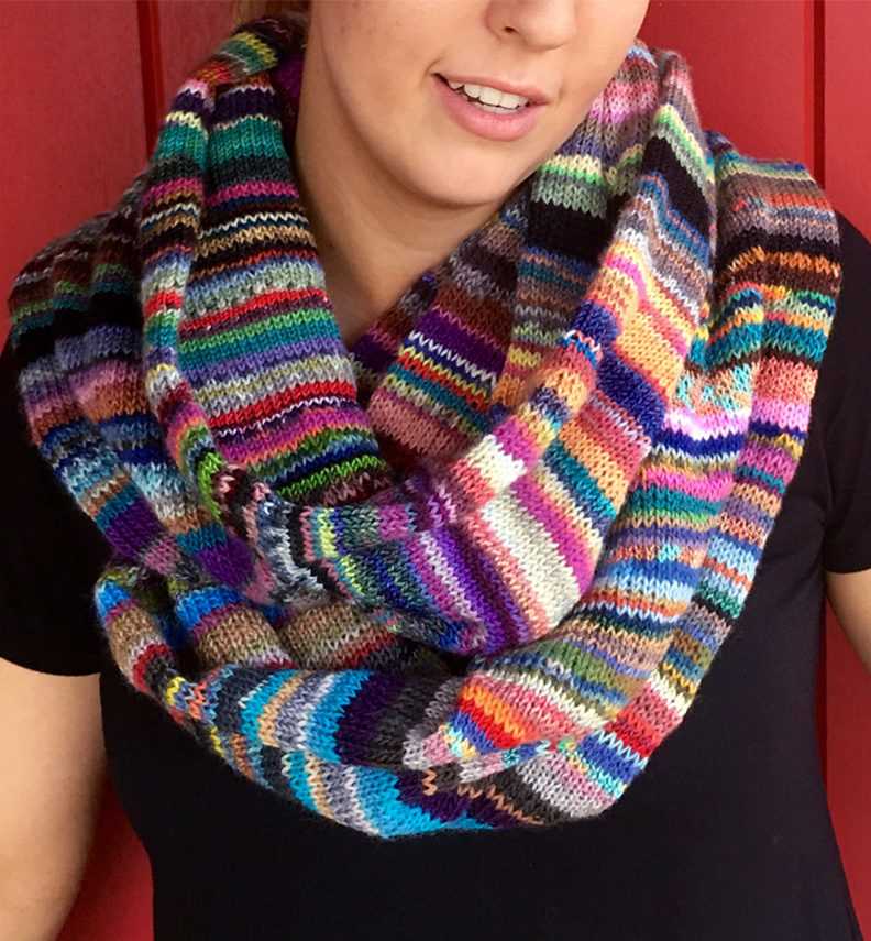 Knitted scarf patterns using sock yarn