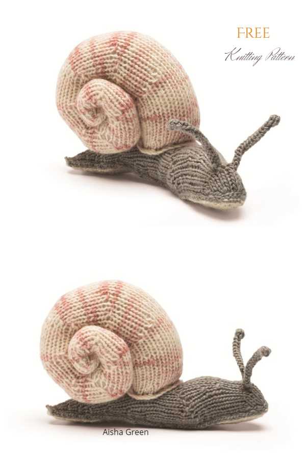 Knitted snail pattern