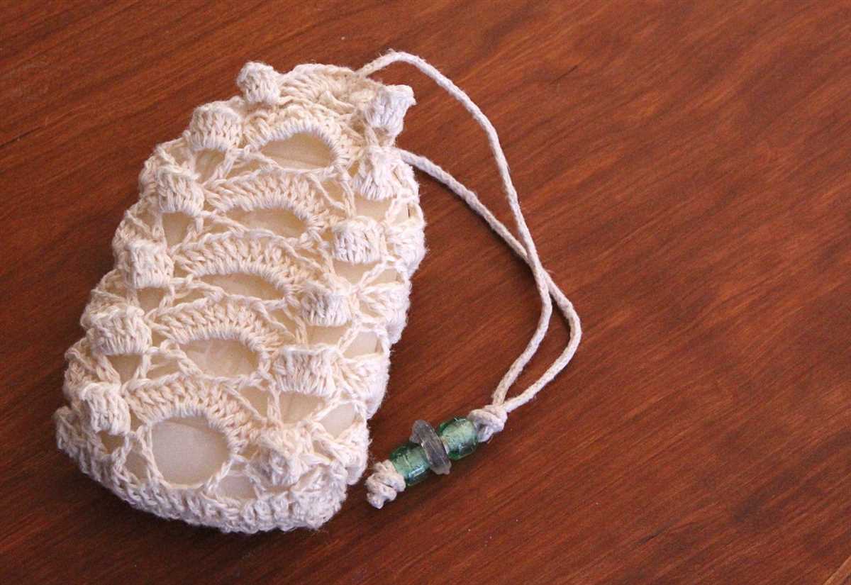 Knitted soap bag pattern