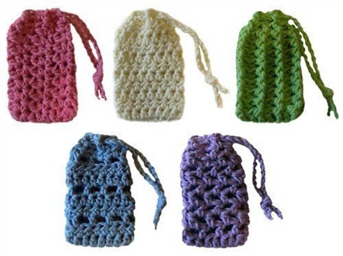 Knitted soap bag pattern