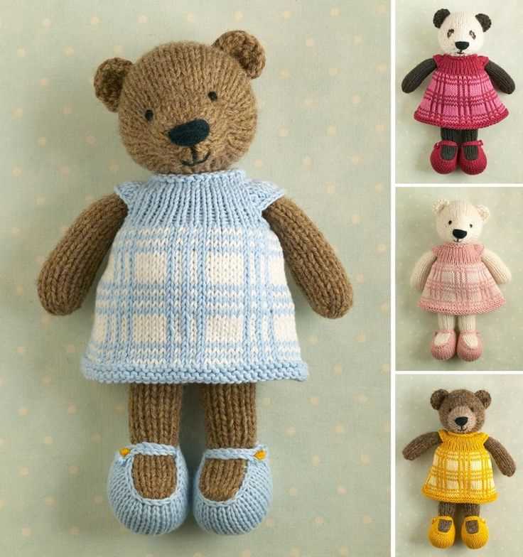 Knitted teddy bear free pattern