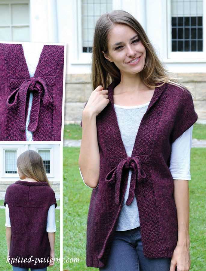 Knitted vest pattern womens free