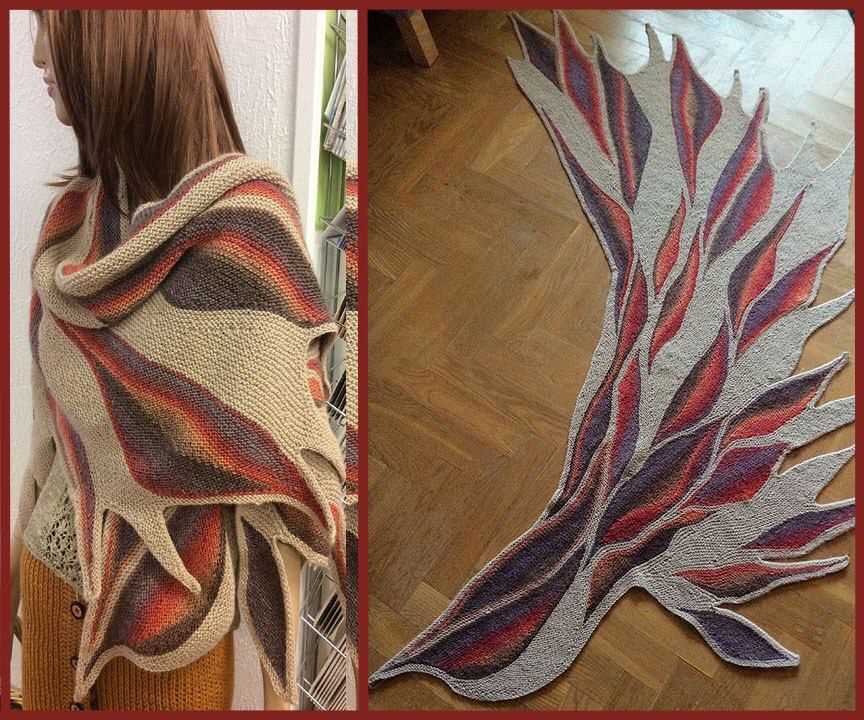 Knitted wings pattern