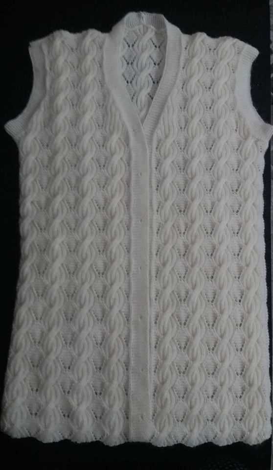 Knitted women's vest pattern free