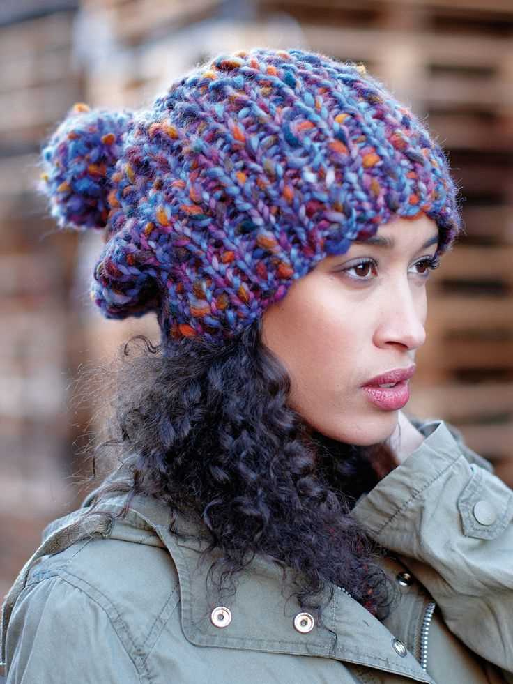 Knitted wool hat pattern