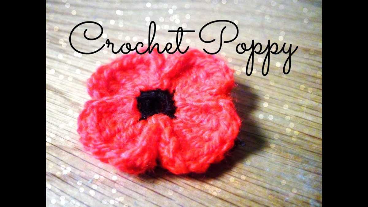 Knitting pattern for a remembrance poppy