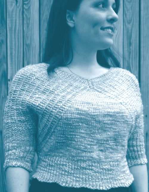 Knitting pattern for cropped sweater