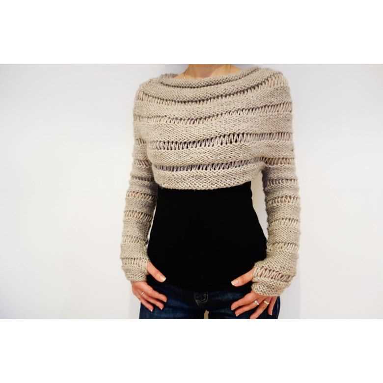 Knitting pattern for cropped sweater