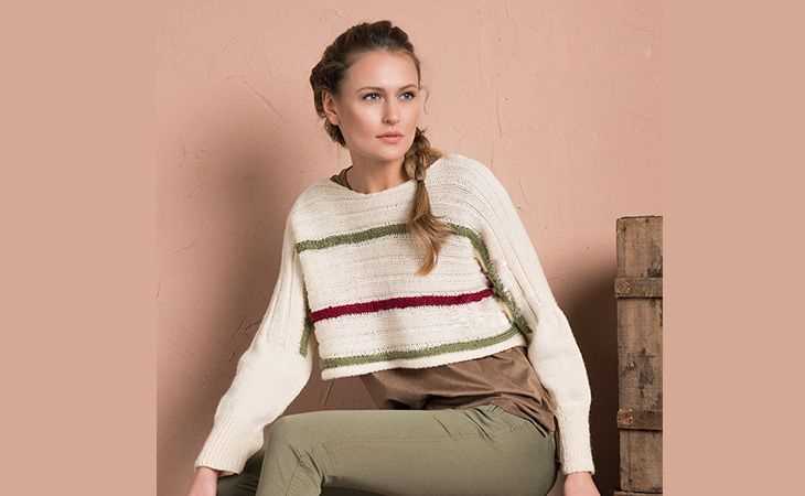 Knitting pattern for cropped sweater