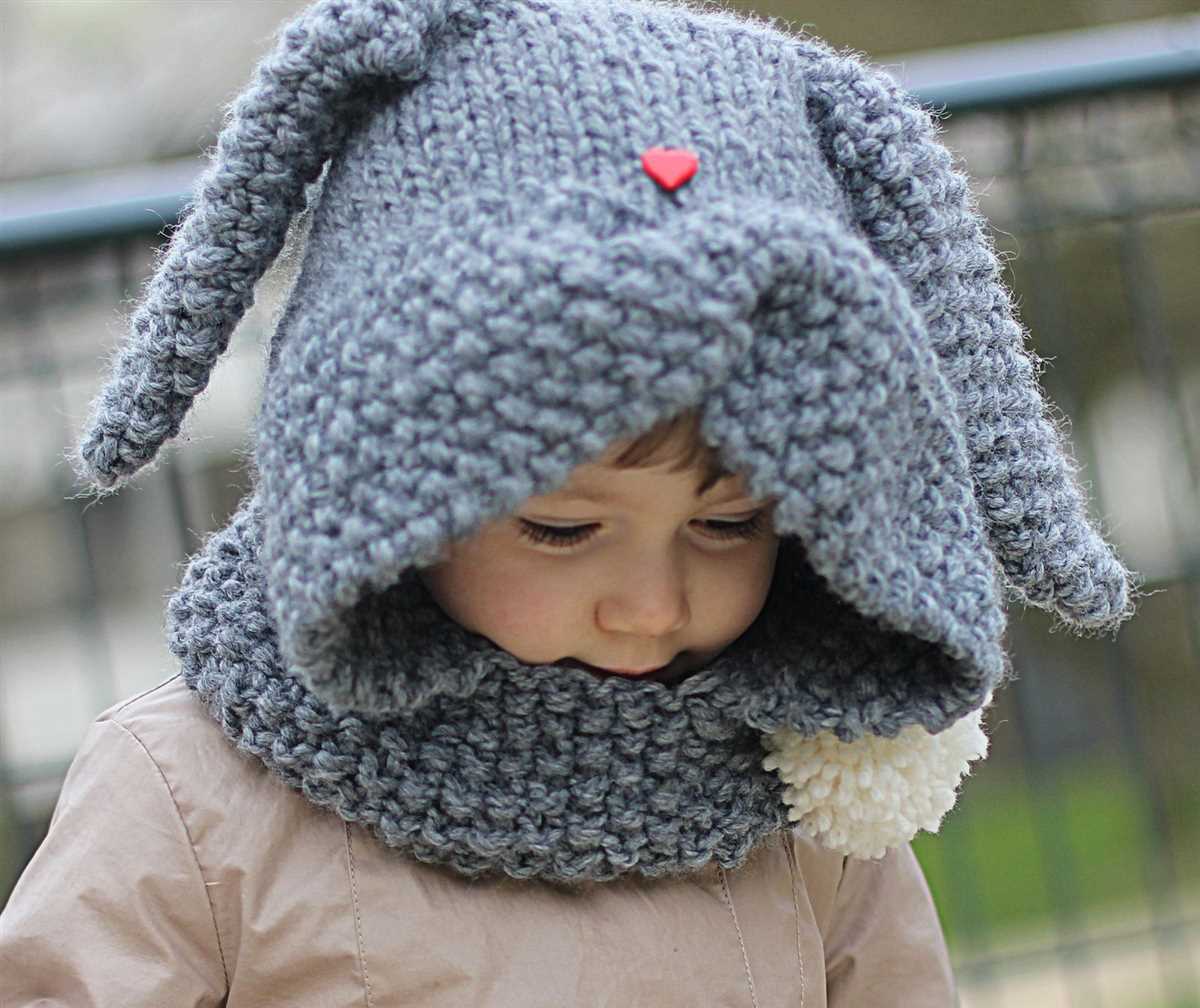 Knitting pattern for hat with ears