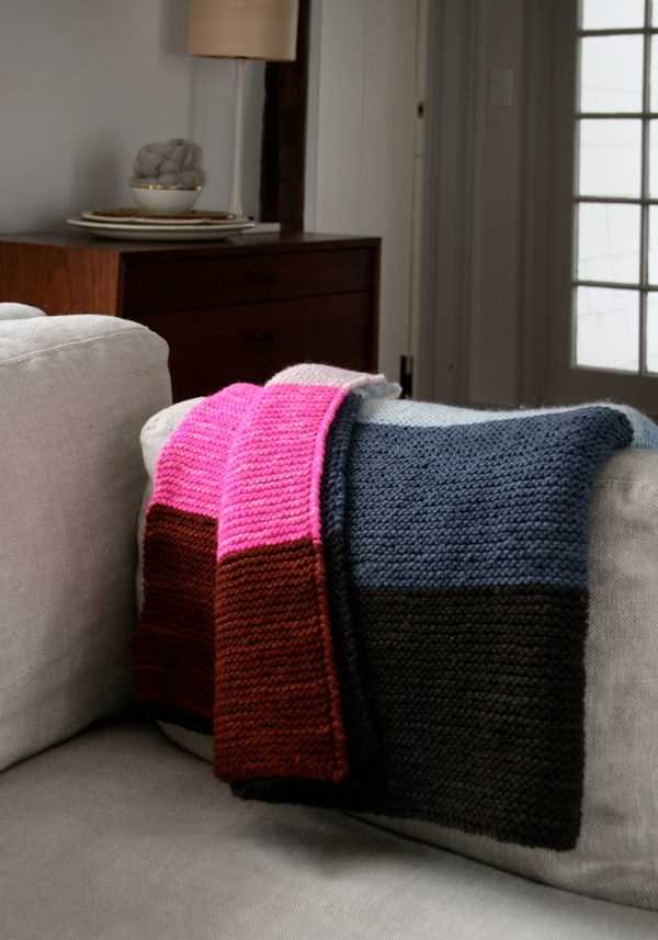 Knitting pattern for lap blanket