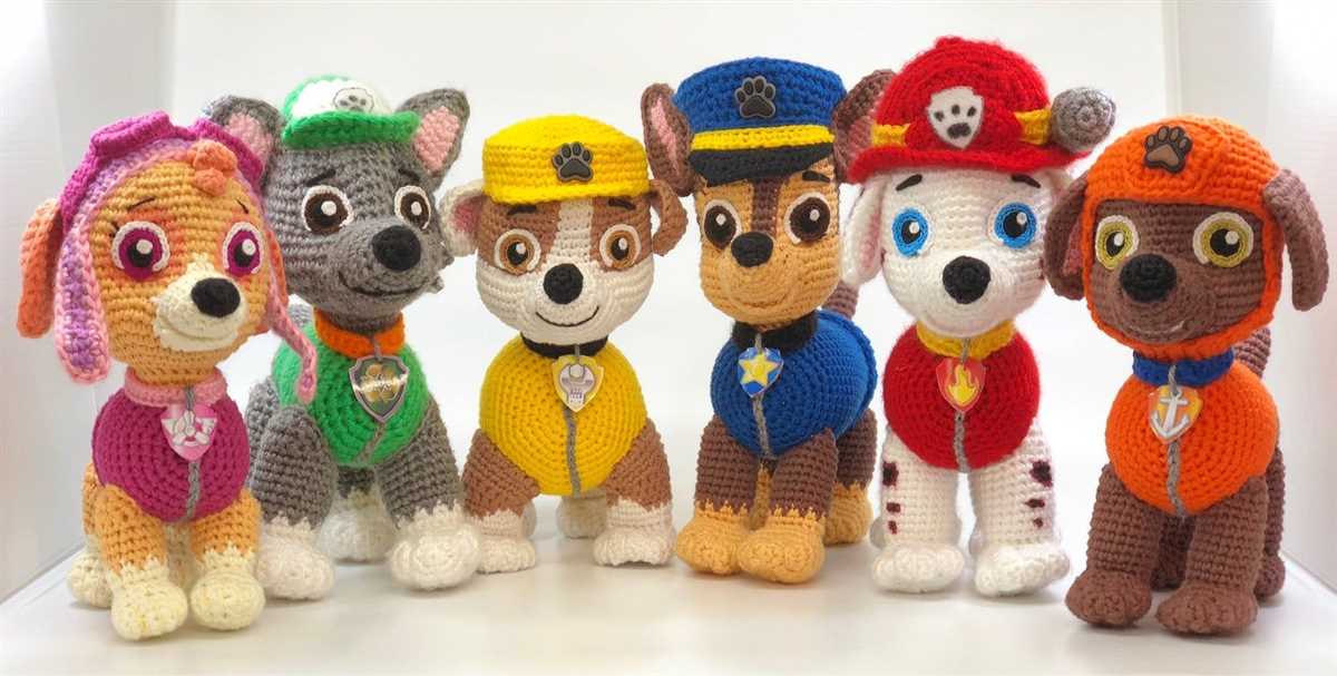 Knitting pattern for paw patrol characters