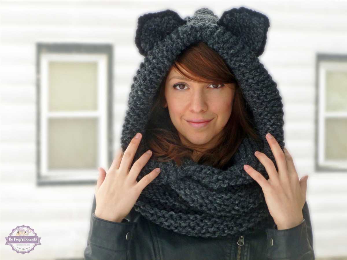 Knitting pattern infinity scarf hood