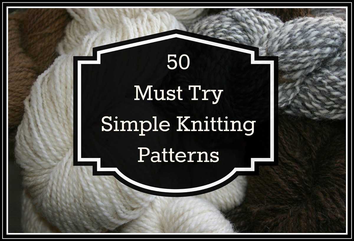 Knitting simple patterns