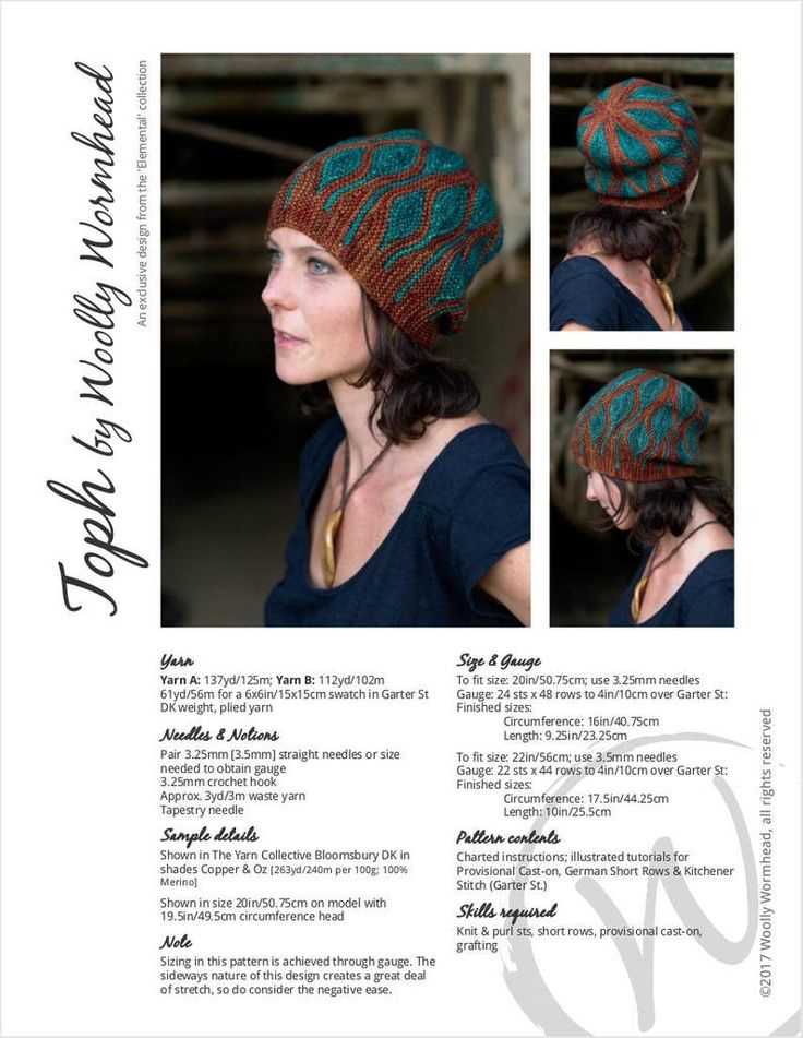 Knitting hat patterns straight needles