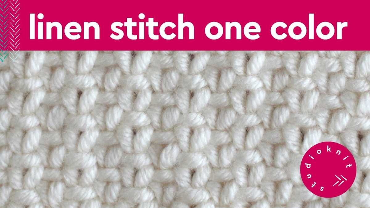 Knitting linen stitch pattern