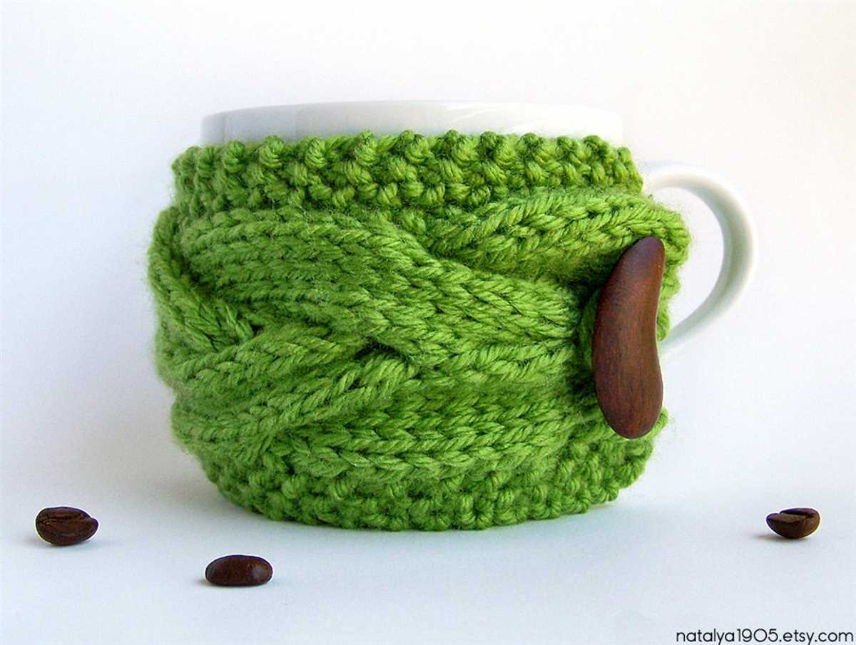 Knitting pattern coffee cup sleeve