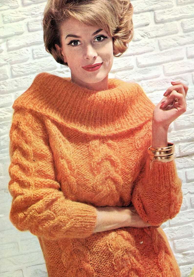 Knitting pattern cowl neck sweater