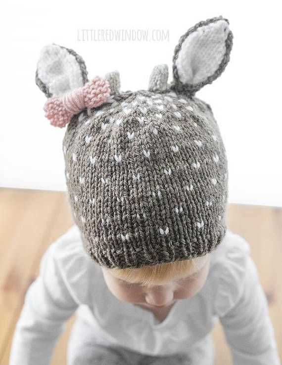 Knitting pattern for hat with ears