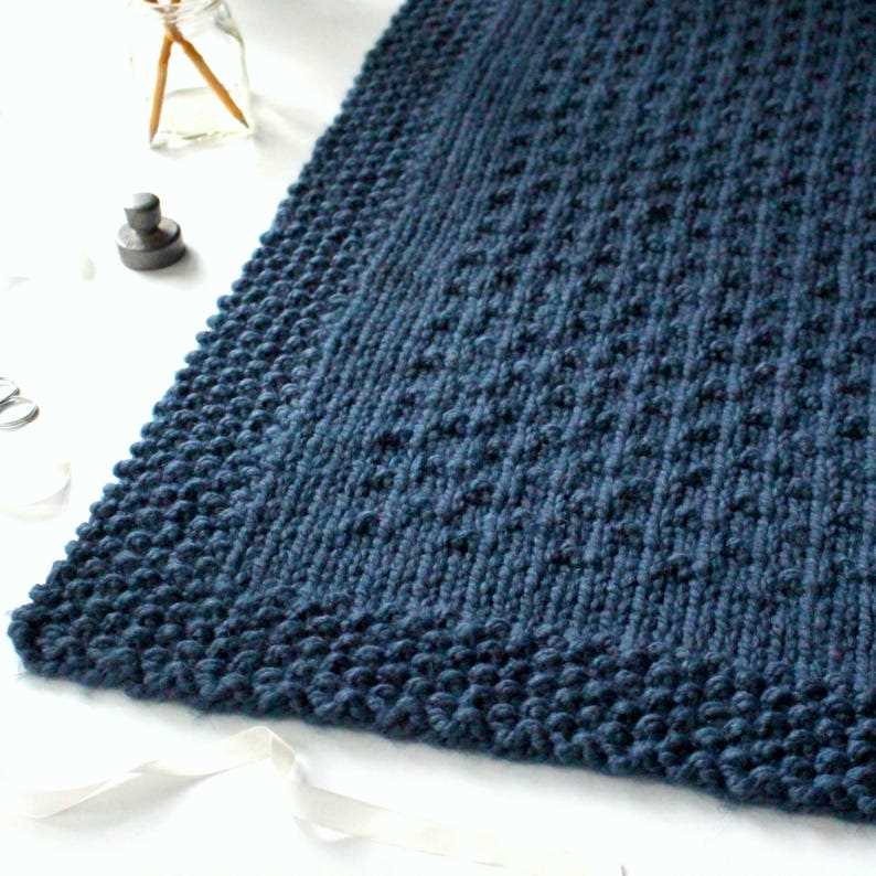 Knitting pattern for lap blanket