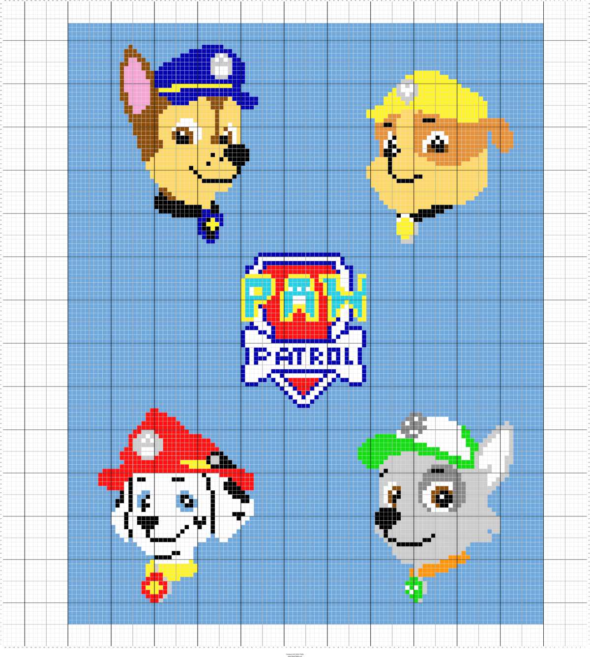 Knitting pattern for paw patrol characters