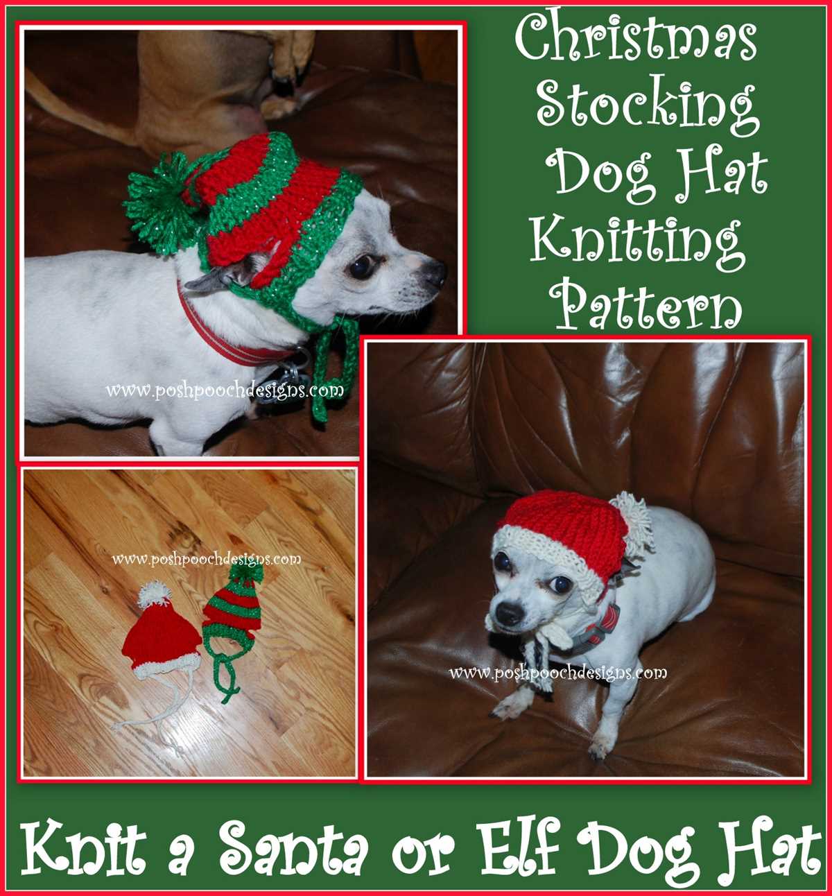 Knitting pattern for small dog hat