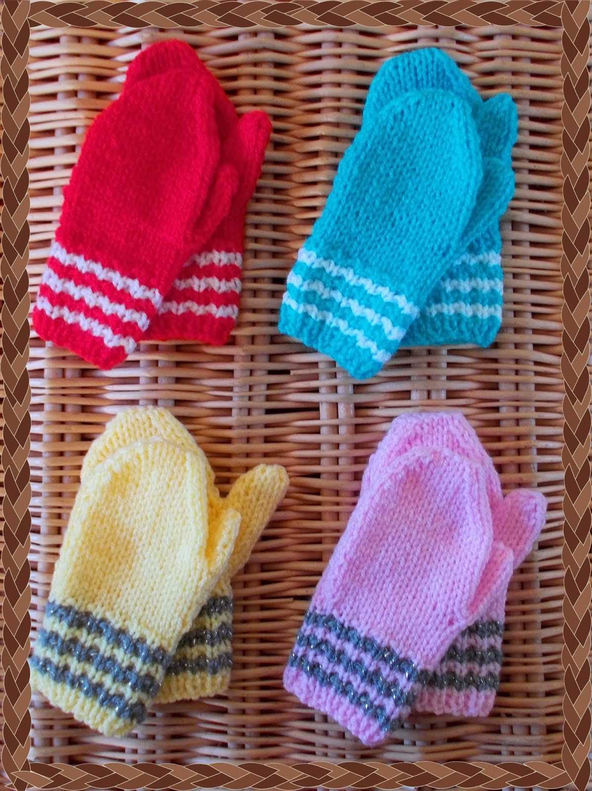 Knitting patterns mittens four needles