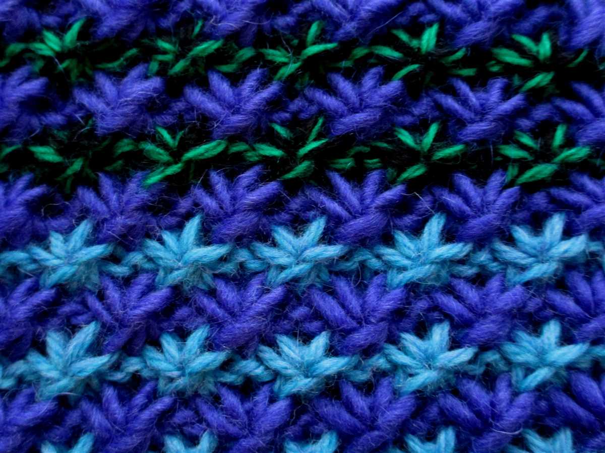 Knitting stitch patterns