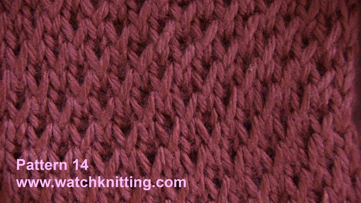 Knitting simple patterns