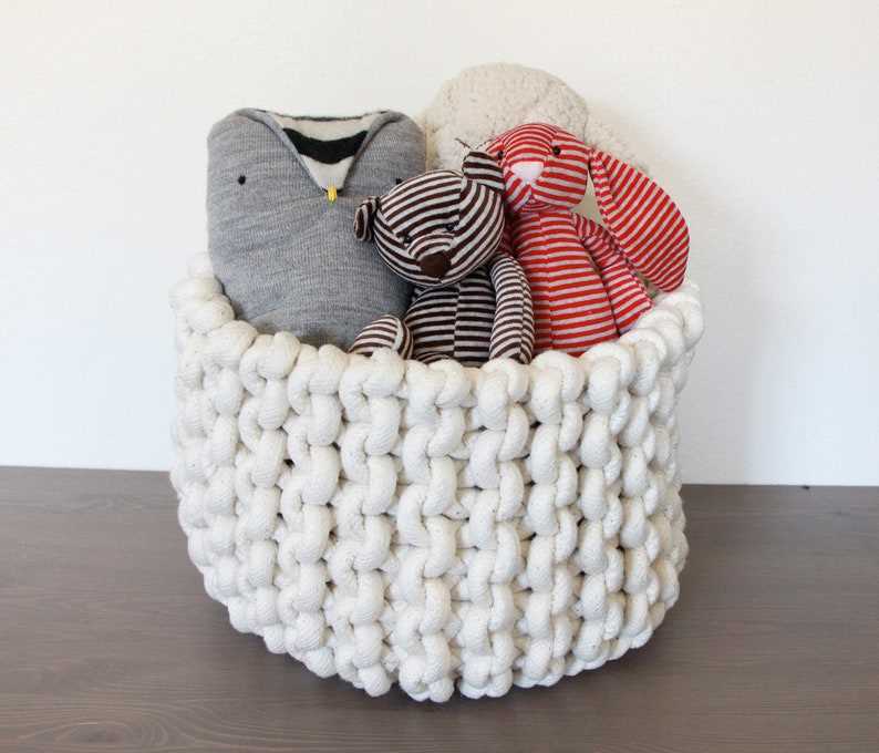 Large knitted basket pattern free