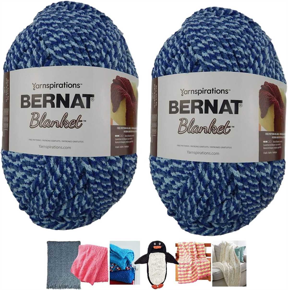 Bernat blanket big yarn patterns knit