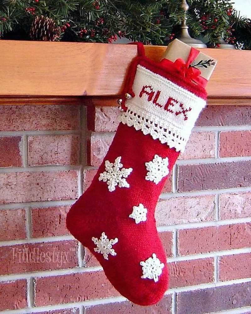 Large christmas stocking knitting pattern