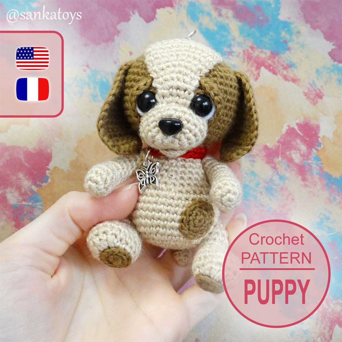 Knitted puppy pattern