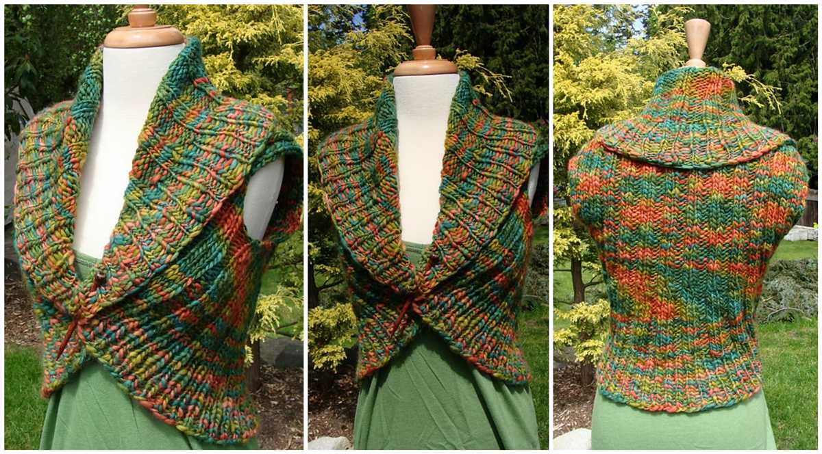 Shawl collar vest knitting pattern