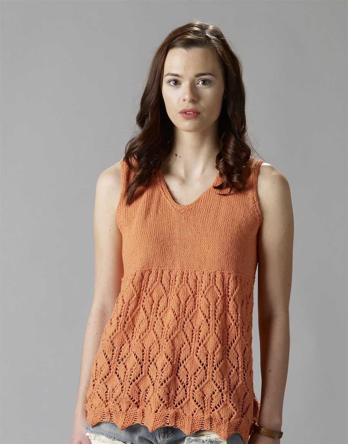 V-neck knitting patterns free