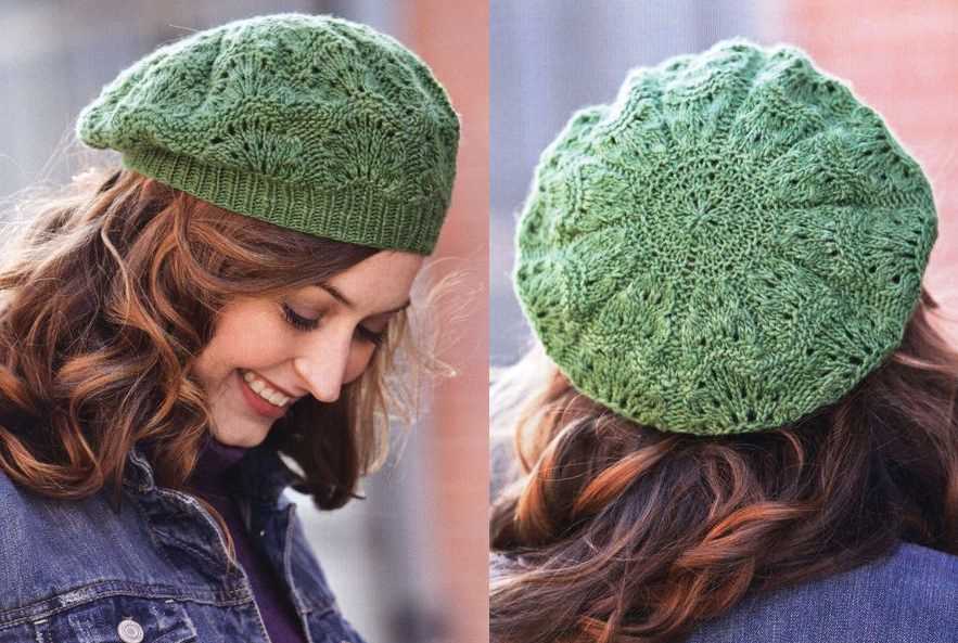 Lace knit hat pattern