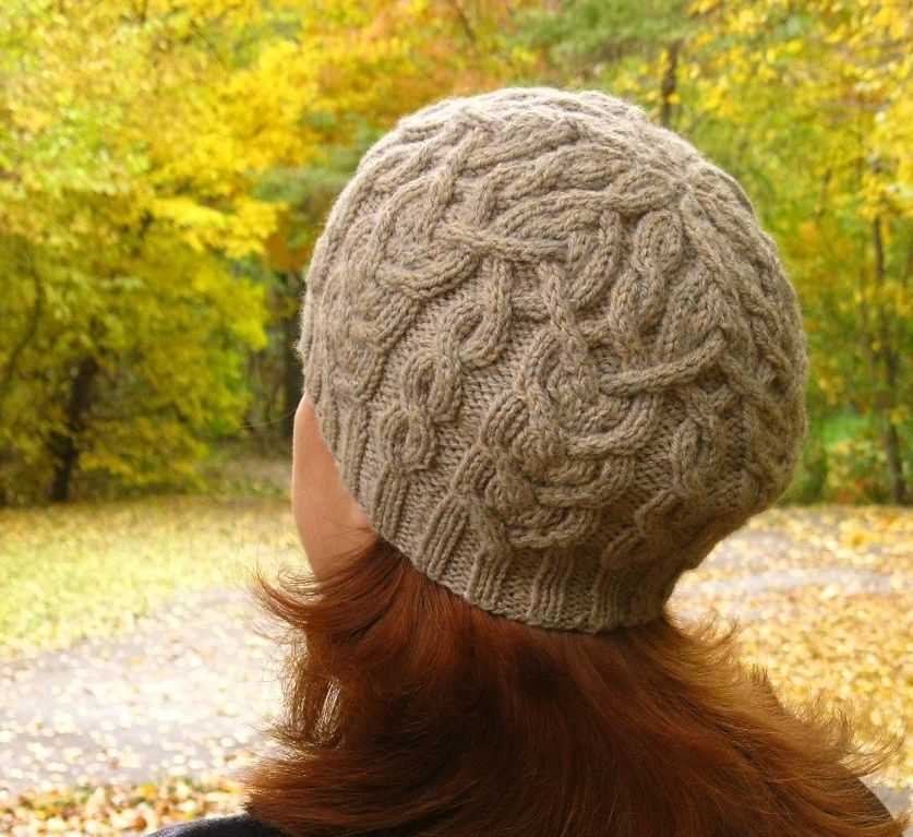 Lace knit hat pattern