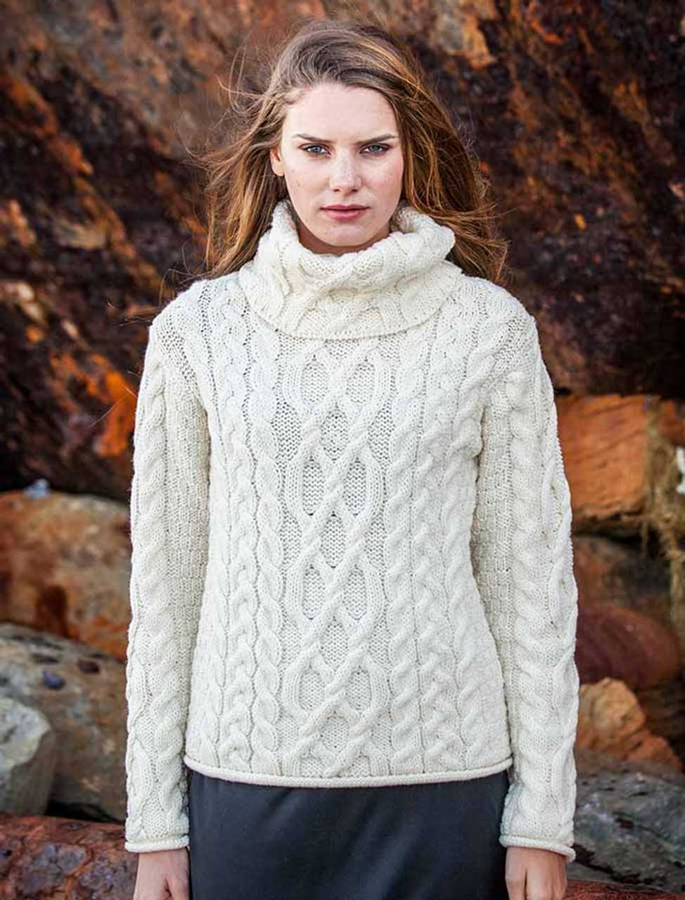 Ladies cable jumper knitting pattern