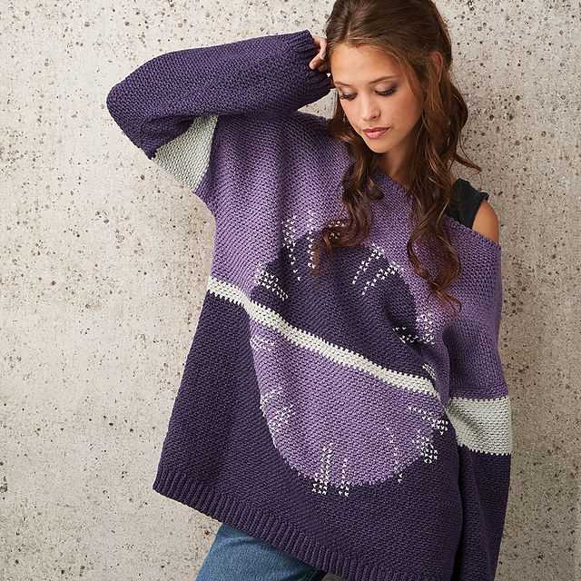 Ladies slouchy jumper knitting pattern