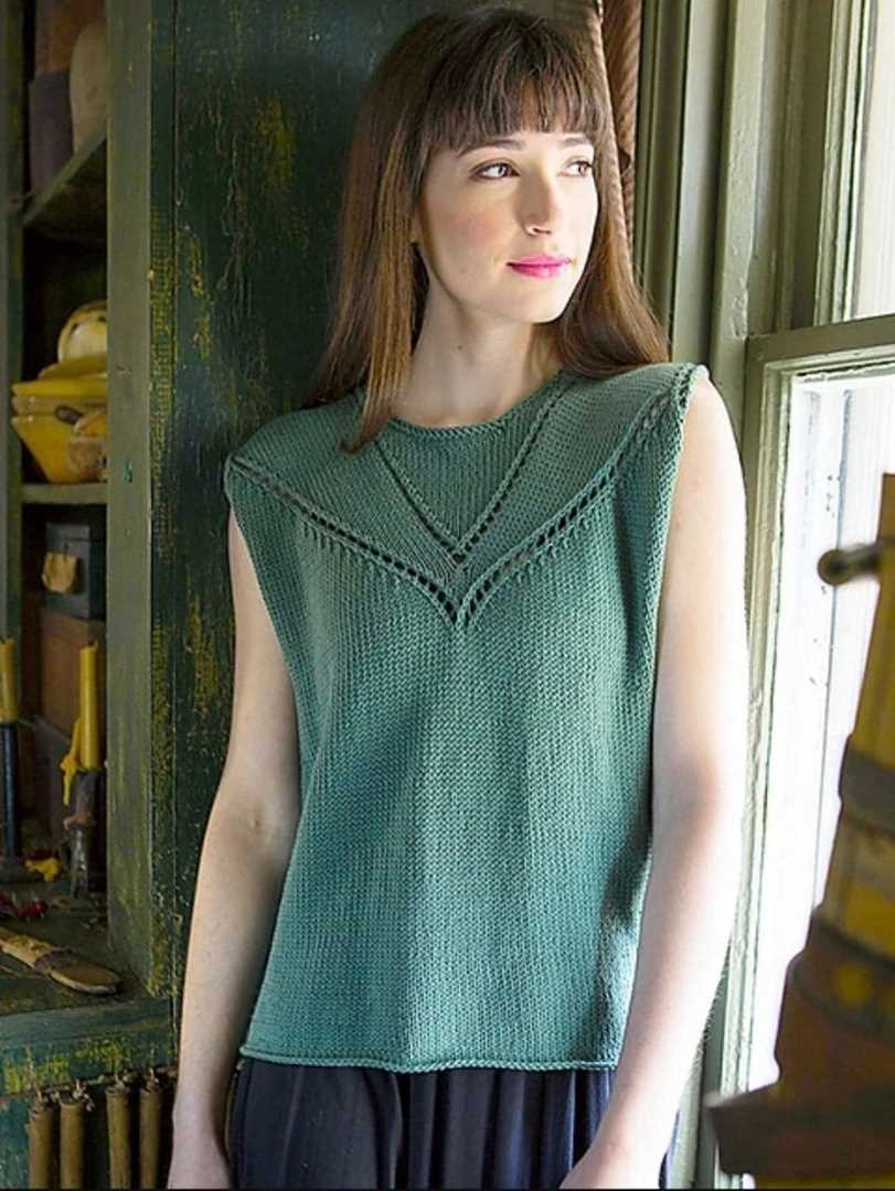 Ladies tank top knitting pattern free